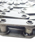 Close-up of C2050H HPSS Heavy Duty Hollow Pin Stainless Steel Conveyor Roller Chain Ten Feet with One Connecting Link