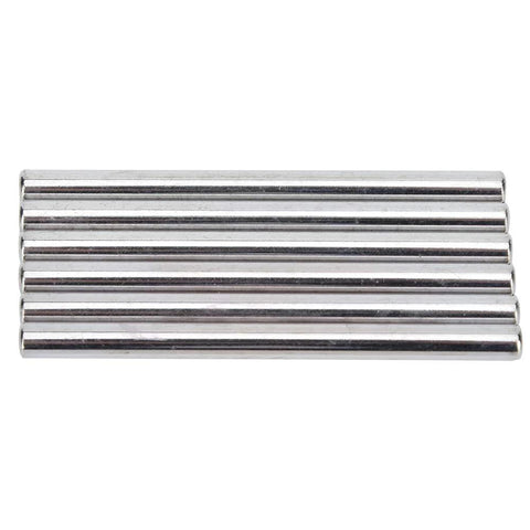 6 D Shaft Rods 303 and 304 Stainless Steel Accuracy Ground Axles for Robots, CNC Machines, 3.1" x 0.2", horizontal view