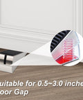 Built Tough Door Stop Wedge With Adjustable 0.5 To 3 Inch Gap Anti Slip Base And Silencer Pad next to a closed door