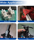 Applications of 304 Stainless Steel Dowel Pins Set 150Pcs Assortment Kit in bench vise, machine, pump, and toy assembly