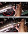 Installing OD 4 Inch To OD 5 Inch Exhaust Pipe To Component Pipe Adapter Reducer in polished 201 stainless steel for exhaust systems
