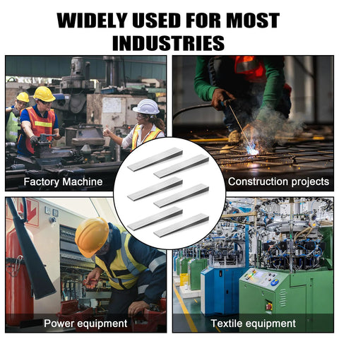 Six Piece Stainless Steel Flange Wedge Set For Welding Lathe Machines 7x1.3in used in various industrial settings