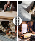✝️ 12 PCS 2.99'' x 0.63'' Stainless Straight Flat Brackets, Black Flat Metal Brace Bracket, Support Flat Metal Brace for Wood Furniture, Mending Plate Connector Joining Bracket for Fence,48 Screws designed for smooth motion and stable alignment in, shown in a woodworking context.