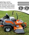 Two Stainless Steel Front Axle And Bearing Conversion Kits For Z Series Zero Turn Mowers with 6 Inch Wheel Sleeves