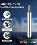 Gas Lift Cylinder Replacement For Office Chairs, 4 Inch Travel, Heavy Duty Class 4 Polished Steel, 450 Lb Capacity, Universal Size Fits Most Executive Chairs, Hydraulic Pneumatic Shock Piston, BIFMA ANSI Certified.