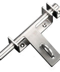 Sliding Bolt Gate Latch with Padlock Hole Heavy Duty 304 Stainless Steel Barrel Door Latch Brushed Finish for Exterior Use Rust Proof