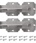 Flip Gate Latch With Padlock Hole Heavy Duty Stainless Steel Door Latch For Outdoor Fences And Gates Silver Pack Of 2