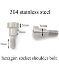 Heavy Duty Hex Socket Shoulder Bolts 4 Pack For Injection Molding And Machinery Use Pro Bamboo Kitchen 304 Stainless Steel