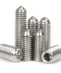 M6 X 8mm Stainless Steel Hex Socket Spring Ball Point Grub Screws 20 Pieces SUS304 Durable Fasteners