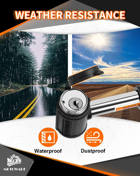 Swivel Head Trailer Hitch Lock Pin Stainless Steel One Half Inch Pin With Five Eighths Inch Adapter, weather resistant view