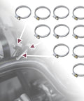 10 Pcs Narrow 9mm Stainless Steel Adjustable Hose Clamp 40 To 60mm HC40 To 60 Pack Durable Rust Resistant With Toothed Design And Smooth Edge