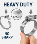 316L Stainless Steel Hose Clamps Marine Grade Heavy Duty Adjustable Band Clamp Set Of Four 13 To 19 Mm And One Half To Three Quarters Inch Fits Fuel Lines And Marine Equipment Corrosion Resistant Durability