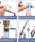 215 Piece 304 Stainless Steel Hose Clamp Kit One Quarter To Two And A Half Inches Worm Gear Clamps 6 To 63 Millimeters shown in use on pipe