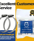 Embossed Worm Gear Hose Clamps Size 28 For One And Five Eighths Inch To Two And Three Eighths Inch Hoses Heavy Duty All 304 Stainless Steel Automotive Hose Clips Forty To Sixty Millimeter Ten Pack