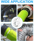 Hose Clamp Set Of Six 12 Inch 304 Stainless Steel Worm Gear Clamps For Fuel Lines Dryers Intercoolers Garden Water Piping
