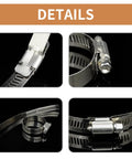 Details of 100 Pack Stainless Steel Worm Gear Hose Clamps 6 To 12 Mm Adjustable Fuel Line Clamps 304 Stainless Steel Corrosion Resistant