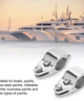 Tomotato 2pcs stainless steel hinged upper jaw slide hardware for 32mm yacht rail installation