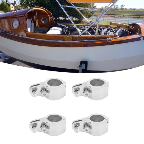 Four 316 stainless steel bimini top jaw slides for 1-inch round tubing boats
