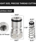 Ball Lock Keg Post Quick Disconnect Set For Corny Kegs Stainless Steel Homebrew Connectors 19/32-18 Female Thread