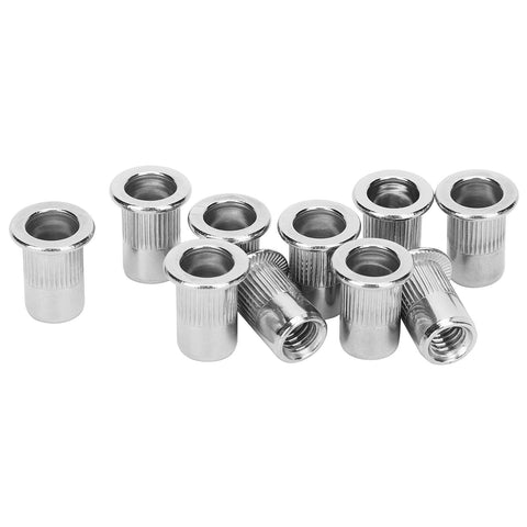 50 Piece Blind Rivet Nut Set Stainless Steel M6 Ribbed Nuts For Pro Grade Heavy Duty Fast Secure Installations And Durable Hardware
