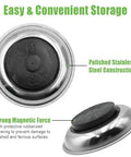 Stainless Steel Magnetic Parts Tray 6 Inch Durable Magnetic Organizer For Nuts Bolts Screws Small Parts Tools Rust Resistant