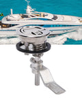 ZIZEV stainless steel flush floor lock with spring-loaded cam latch for marine hatch on yachts
