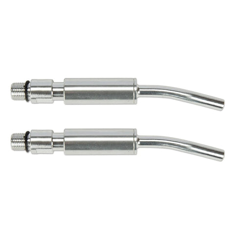 Stainless bearing tube nozzle set for car interior blow guns with M10x1 thread and 12 cm length, 2-pack, focuses airflow for detailing.