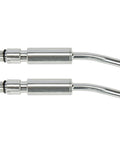 Stainless bearing tube nozzle set for car interior blow guns with M10x1 thread 12 cm length, concentrates airflow to dashboards, vents, tight spaces.
