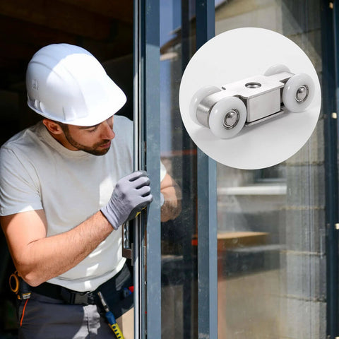 Stainless Steel Heavy Duty Sliding Patio Door Rollers With Ball Bearing Wheel Pulley for door installation