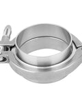 Stainless Steel Pipe Clamp Kit, 3 Inch 76mm Sanitary Clamp With Ferrule Union visible in silver, for homebrew pipe repair and leak sealing.