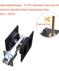 Indicator Pocket Door Lock Set For 1 3 Eighths To 2 3 Sixteenths Inch Doors With Flush Privacy Latch No Keys Required