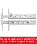 Starrett 1025-6 Slide Caliper Stainless Steel Nib Jaw 0 To 6 Inch Range Pocket Caliper for precise measurements.