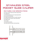 Starrett 1025-6 Slide Caliper Stainless Steel Nib Jaw with features, 0 to 6 Inch Range, for precise measurements in machining.