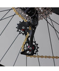 Pulley Bearing Road Mountain Bike Rear Derailleur Suitable for ( Color : 10 Black Solid ) installed on bike wheel