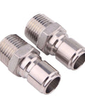 Two Pack Stainless Steel Quick Disconnect Male NPT One Half Inch Brewing Connector Sanitary Fitting For Homebrew