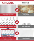 Comparison of 225 Piece External Retaining Ring Set 304 Stainless Steel Circlip Snap Ring Assortment Kit with other brands highlighting stainless steel quality, size variety, and packaging.