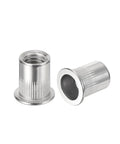 Rivet Nut Set Flat Head 3/8-16 Stainless Steel 304 Threaded Inserts Knurled Body, 50 Pcs Pro Grade for durable fastening.
