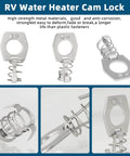Durable stainless steel RV water heater cam locks provide rustproof, corrosion-resistant security for your camper.