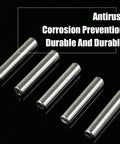 Stainless Steel Shelf Pins 5mm by 25mm 50 Piece Set Polished Nickel Dowel Pins for cabinets and shelves, rust resistant