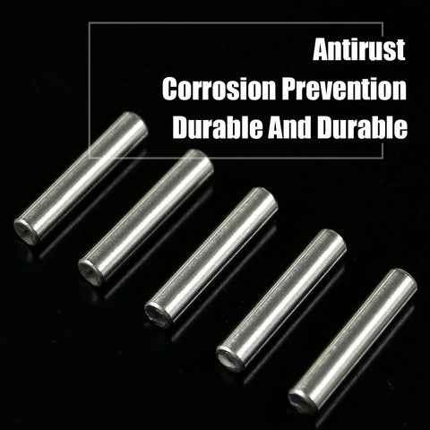 Stainless Steel Shelf Pins 5mm by 25mm 50 Piece Set Polished Nickel Dowel Pins for cabinets and shelves, rust resistant