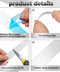 Product details showing Stainless Steel Shim Stock 0.02 Inch Thickness 1 Inch Wide 10 Pcs Metal Strips Gap Filler Trim Shim Set features