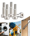 Five Pack 8mm Shoulder Bolts M6 Hex Socket Stainless Steel Rust Resistant Machine Screws For Machinery Automotive And Industrial Use