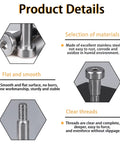 Product details of 5 Pack Stainless Steel Hex Socket Shoulder Bolts 8mm Diameter M6 x 20mm Thread, rust resistant, smooth finish.