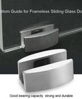 Sliding Shower Door Bottom Guide 304 Stainless Steel Replacement Parts For Frameless Glass Doors And Sliding Barn Door Track Hardware Durable Corrosion Resistant Shower Floor Guide
