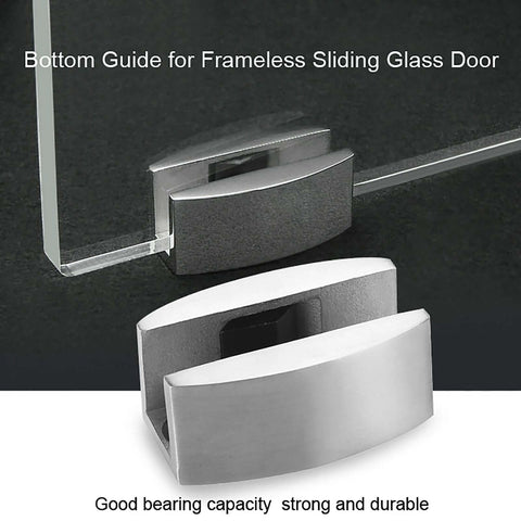 Sliding Shower Door Bottom Guide 304 Stainless Steel Replacement Parts For Frameless Glass Doors And Sliding Barn Door Track Hardware Durable Corrosion Resistant Shower Floor Guide