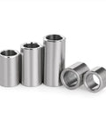5mm Inner Diameter 304 Stainless Steel Sleeve Bushing Bearing, Waterproof And Rustproof, High Strength, Precision Machined, Durable Corrosion Resistant Hardware For Small Motors And Machinery, 5x7x8mm Size, Set Of 10 Pieces, shown as a group display