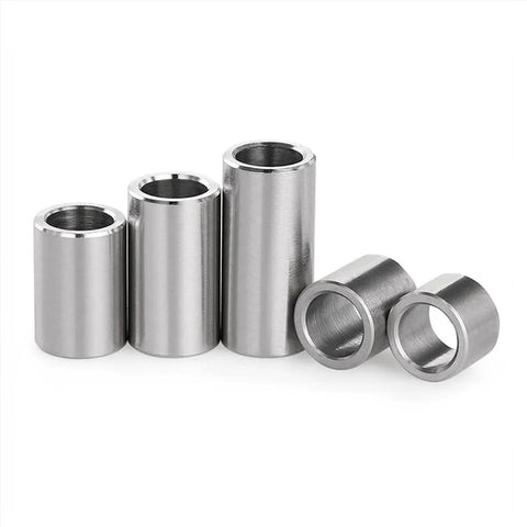 5mm Inner Diameter 304 Stainless Steel Sleeve Bushing Bearing, Waterproof And Rustproof, High Strength, Precision Machined, Durable Corrosion Resistant Hardware For Small Motors And Machinery, 5x7x8mm Size, Set Of 10 Pieces, shown as a group display