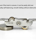 Sliding Patio Door Rollers 4 Set Assembly Replacement For Sliding Glass Doors U Type Easy Installation Stainless Steel Roller Wheels