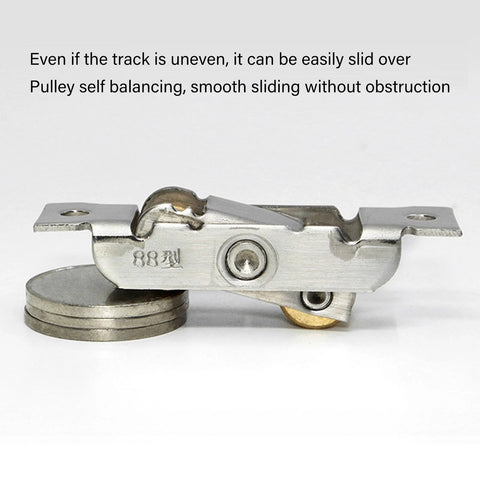 Sliding Patio Door Rollers 4 Set Assembly Replacement For Sliding Glass Doors U Type Easy Installation Stainless Steel Roller Wheels
