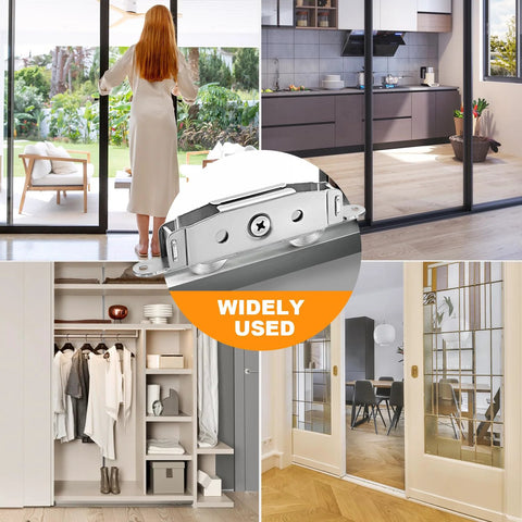 Sliding Door Rollers 2 Pack, 304 Stainless Steel Replacement For Patio Sliding Glass Doors, height adjustable, installed view.